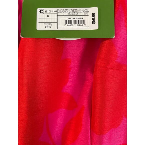 Kate Spade Size 6 Coral & Pink Long Dress with Pockets & Zippered Back - Picture 6 of 11